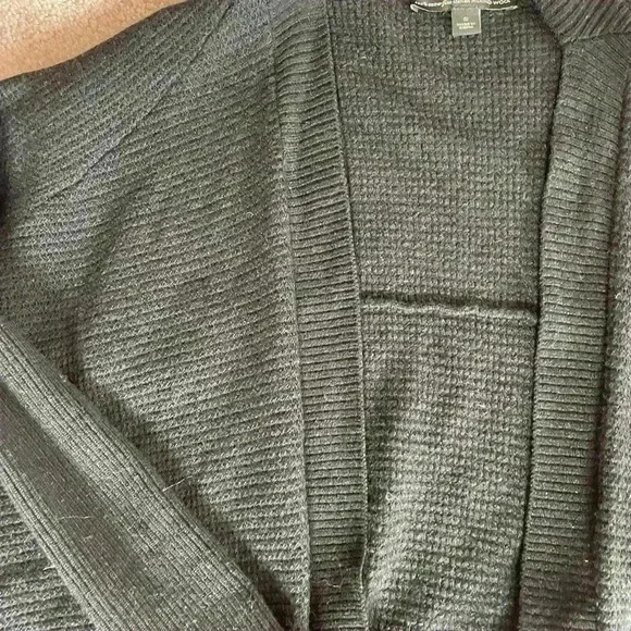 100 % Wool Ann Taylor Black Open Cardigan Size Small - Picture 5 of 8
